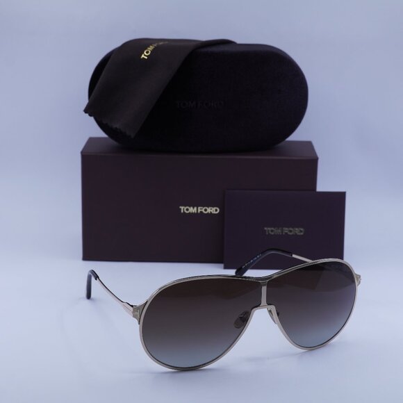 Tom Ford Gaia FT1174 28K Aviator Sunglasses – Rose Gold/Roviex - Picture 1 of 11